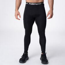Polleo Men's Chronos Flex Compression Tights, Black 